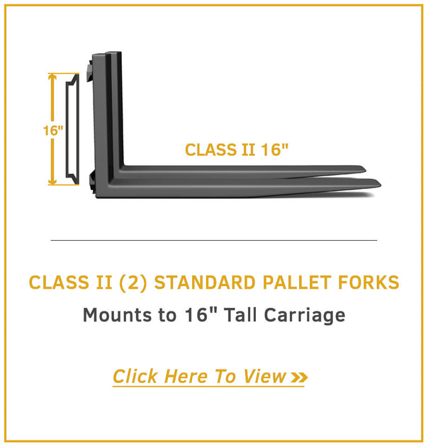thumbnail interactive-video image 1 of Class II Forklift Forks – 72 X 4 – 6ft, 6,000 Lbs Capacity – 1 Pair, New 1 of 6
