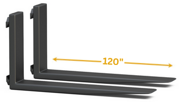 Class IV (4) 120" Standard Forklift Forks – Magna Forklift Forks