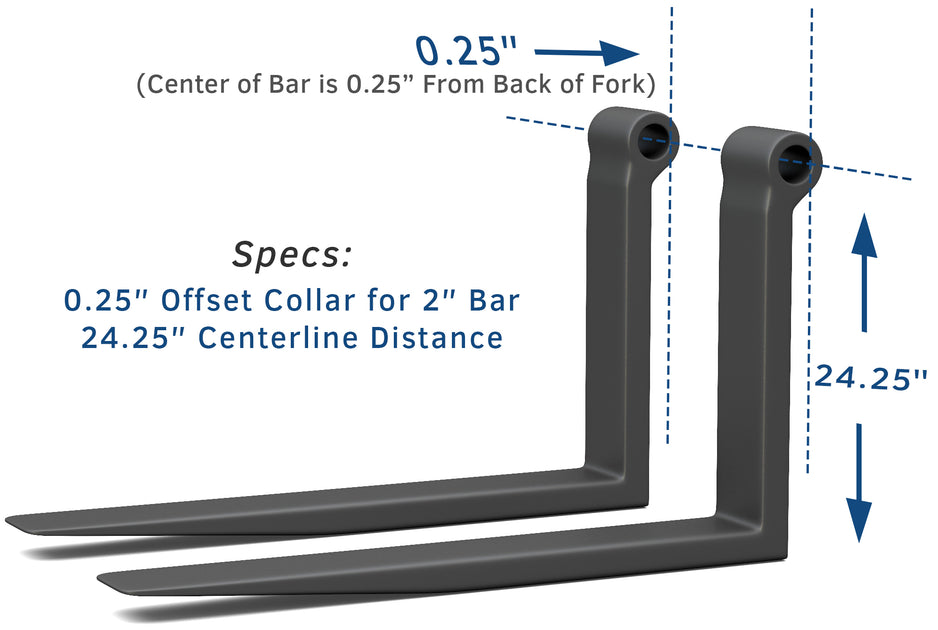 2 x 5 x 72 Telehandler Forks for Skytrak and Lull Magna Forks Magna