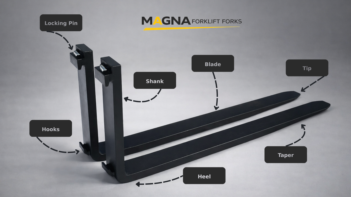 Locking Fork Know Your Fork Components – Magna Forklift Forks