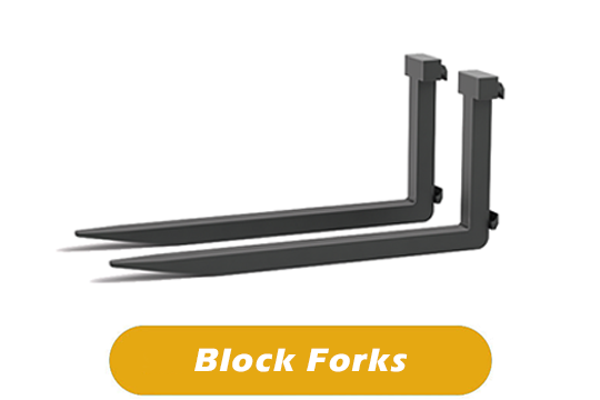 pair of block forklift forks