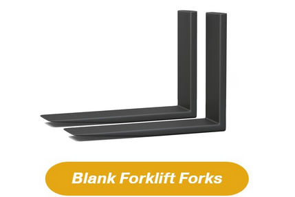pair of blank forklift forks