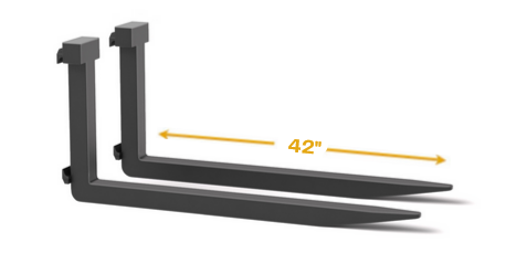 pair of 42 inch block forklift forks
